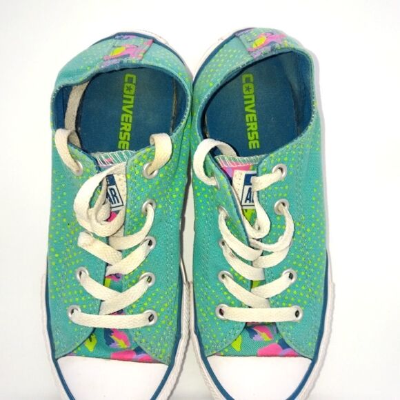 Converse Chuck Taylor All Star Low Ox Fashion Sneakers Juniors Size 2 Green - Picture 6 of 8